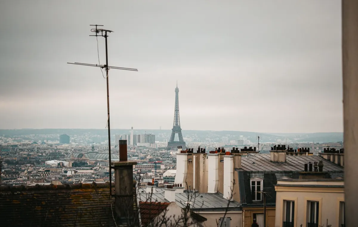 Vue de Paris avec la Tour Eiffel